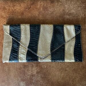 Vintage Mobwife Faux Snakeskin Clutch